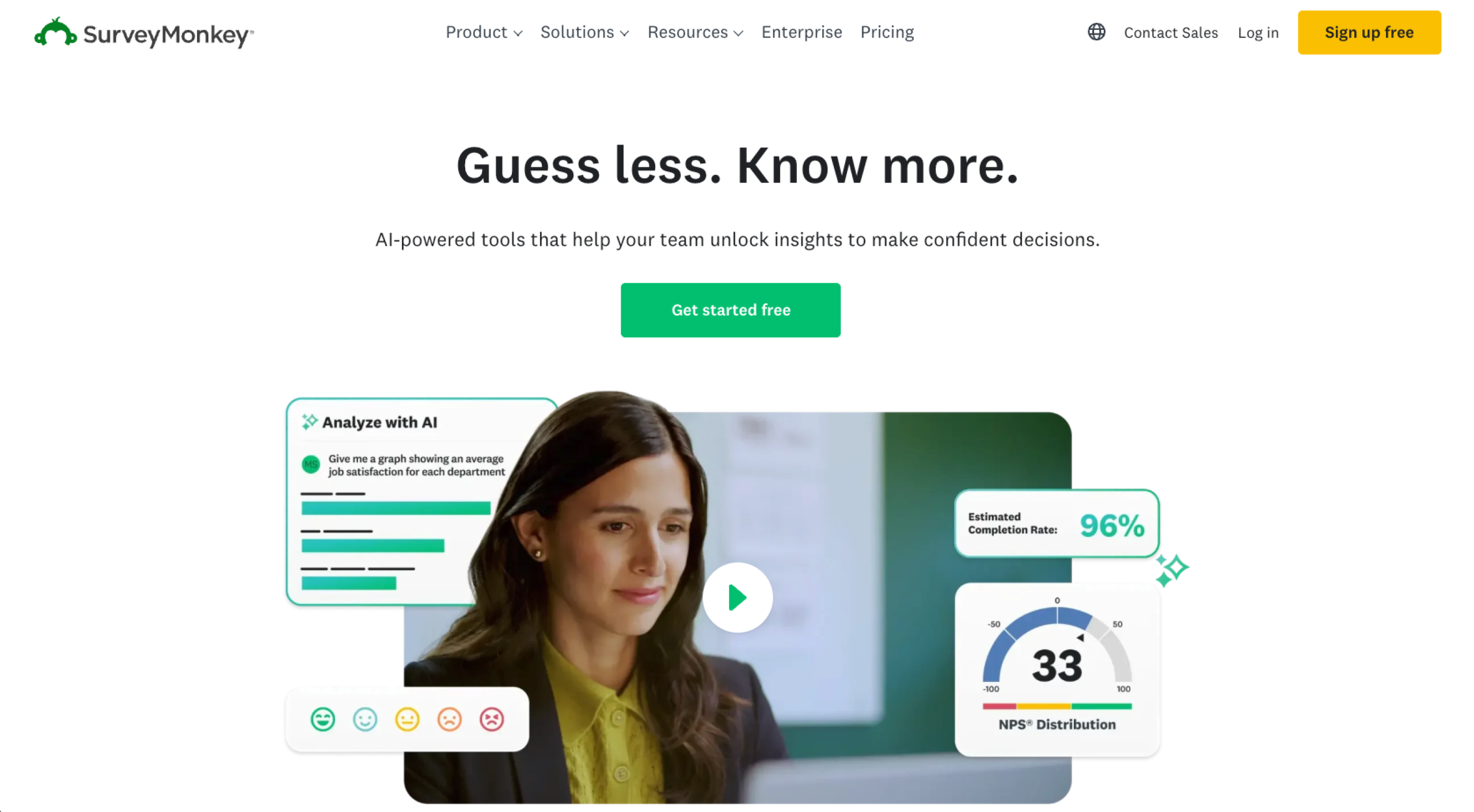 SurveyMonkey Landing Page