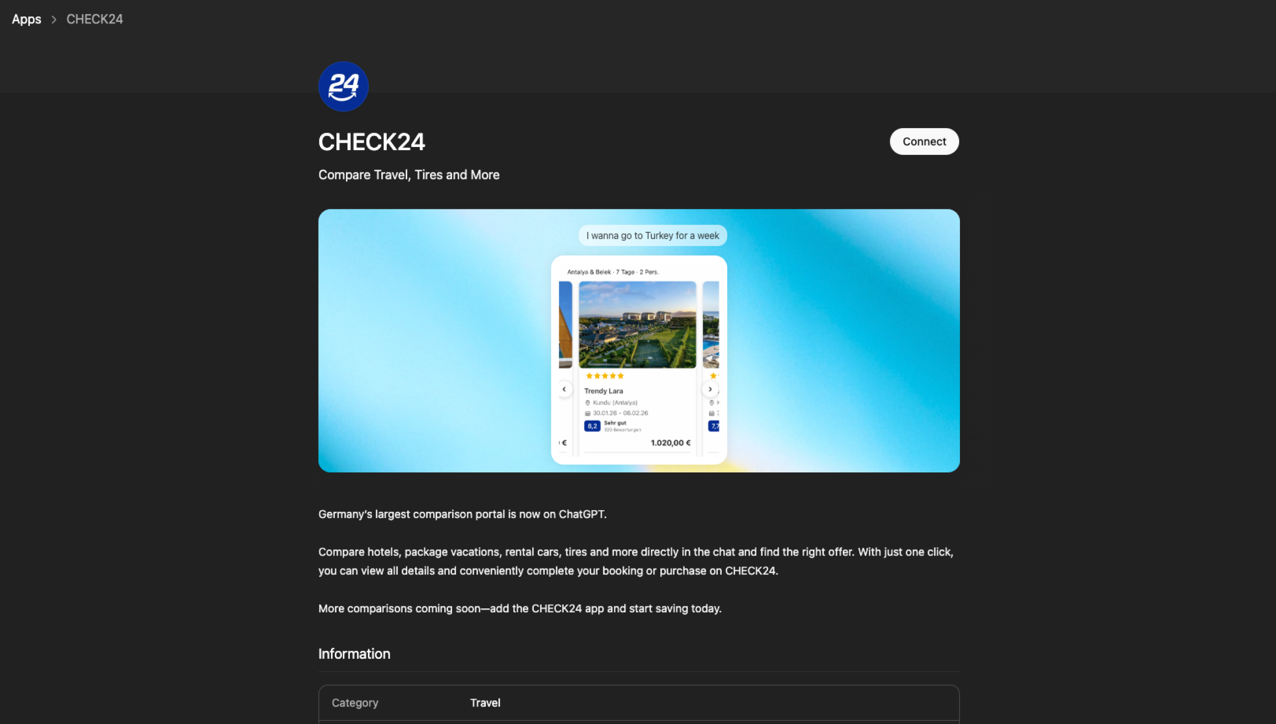 CHECK24 ChatGPT app