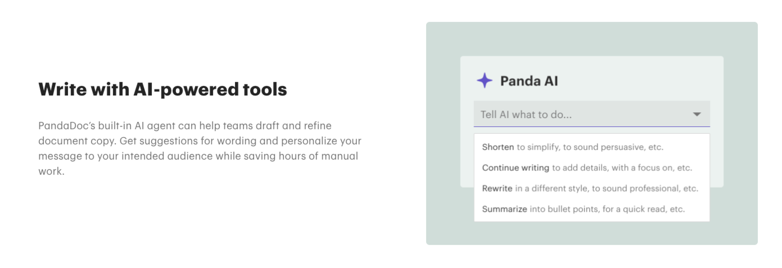 PandaDoc Panda AI Explanation Banner