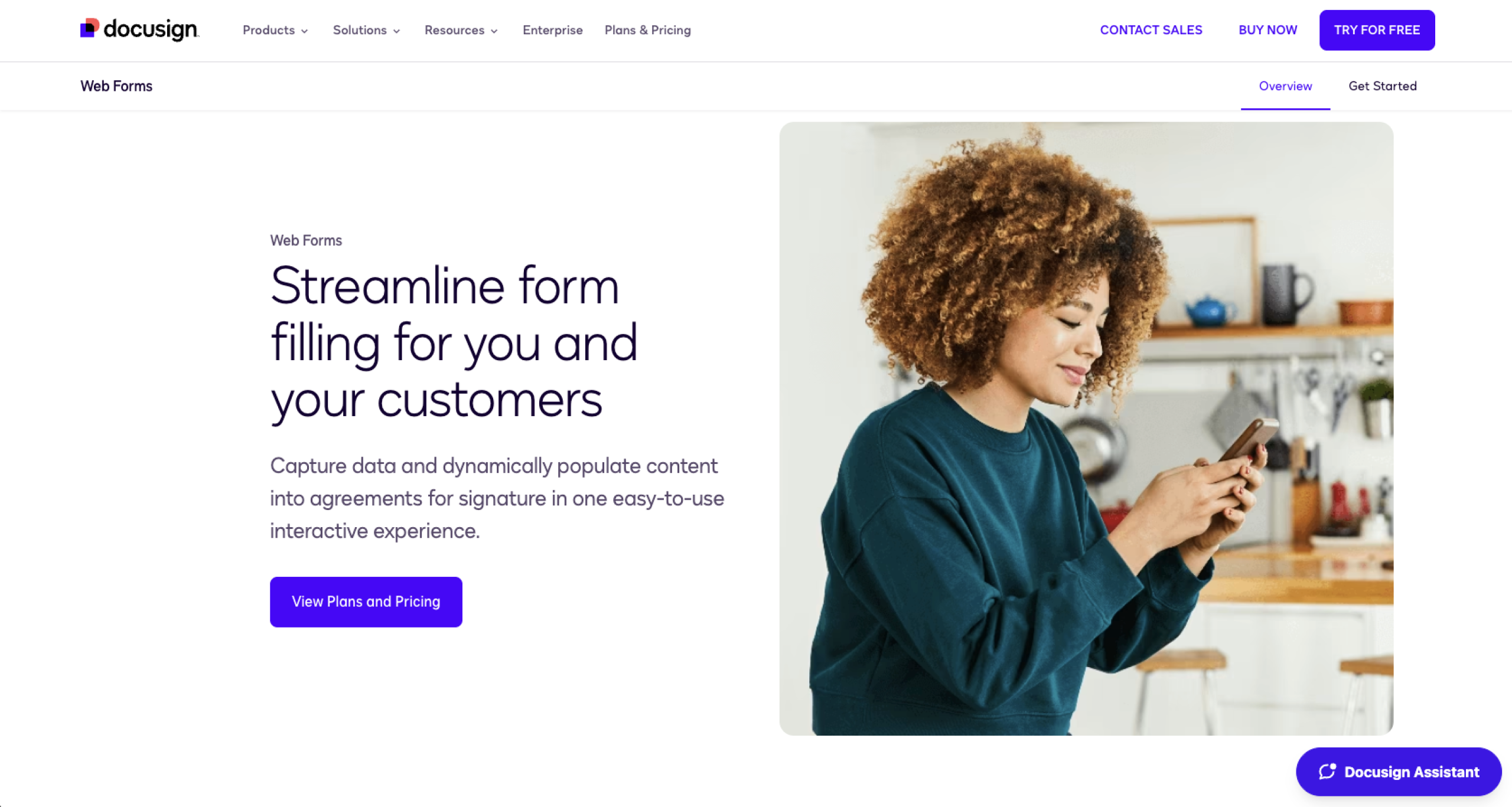 Docusign Web Forms Lanading Page