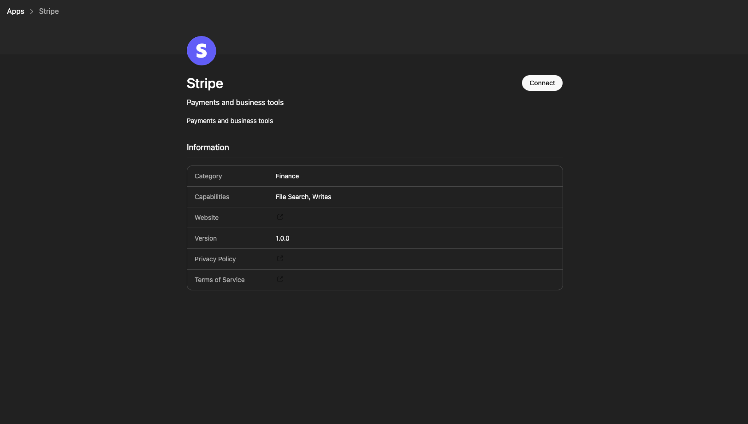 Stripe ChatGPT App