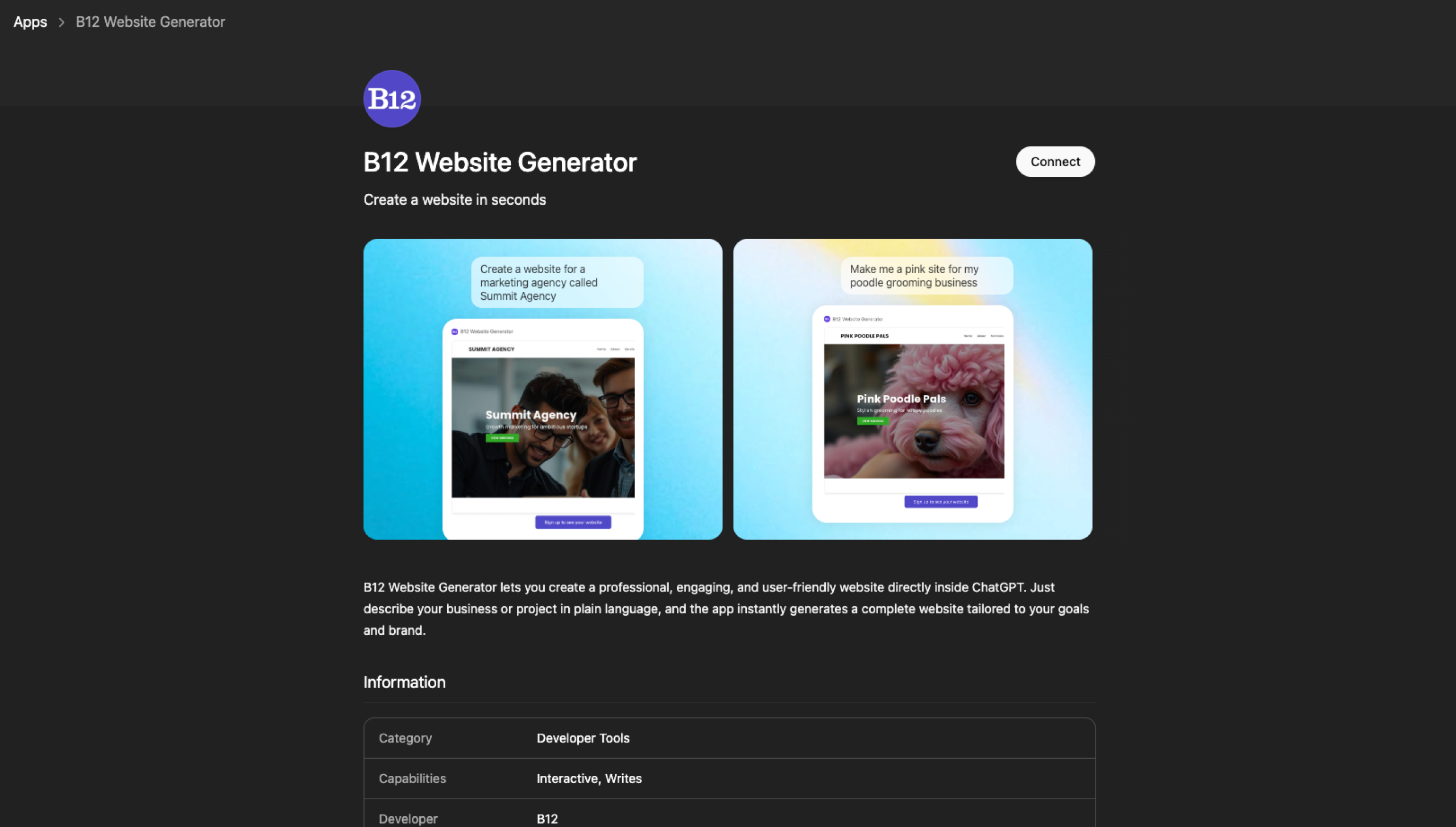 B12 ChatGPT App