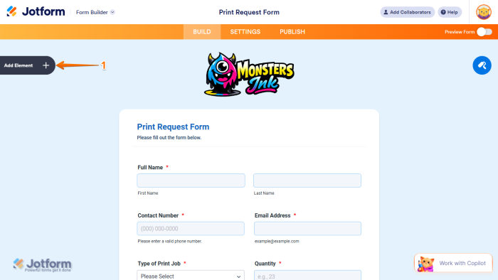 How to Add and Set Up the Font Size Picker Widget on Your Form