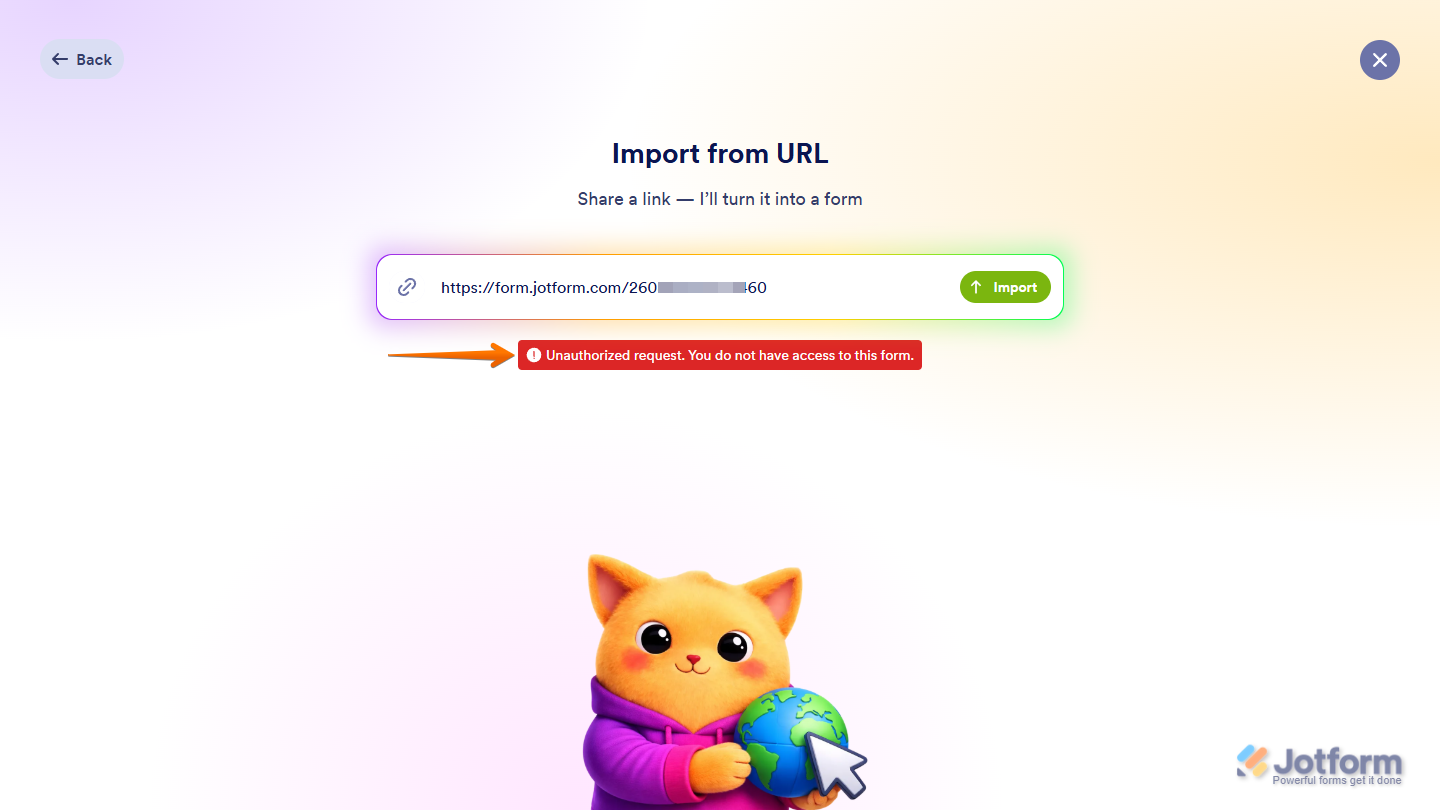 Unauthorized request