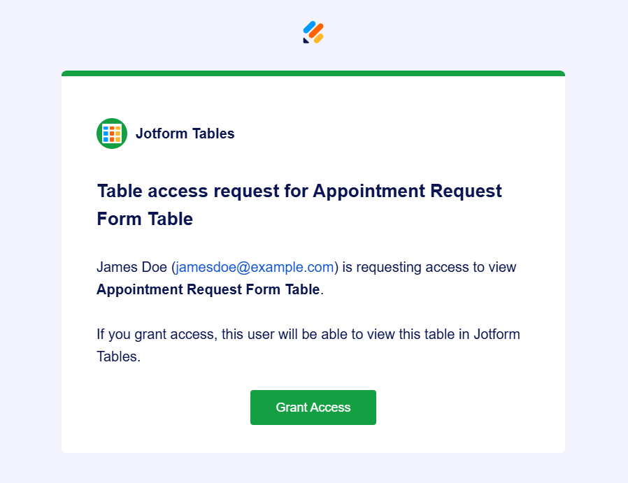 كيفية مشاركة جداول الاستجابات الخاصة بك مع جداول Jotform والتعاون مع الآخرين Image-7