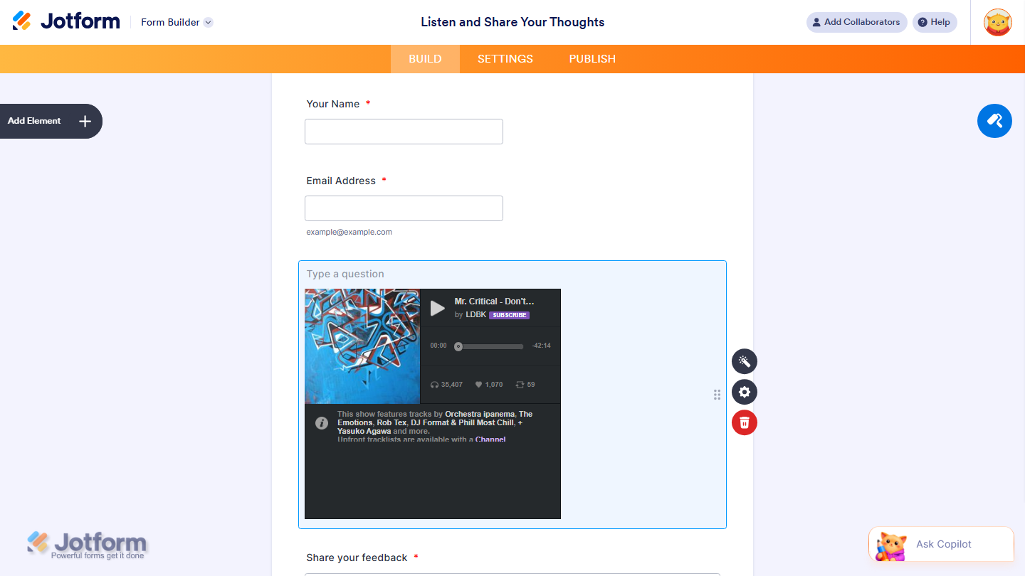 How to Add and Set Up MixCloud Widget on Your Form Image-1