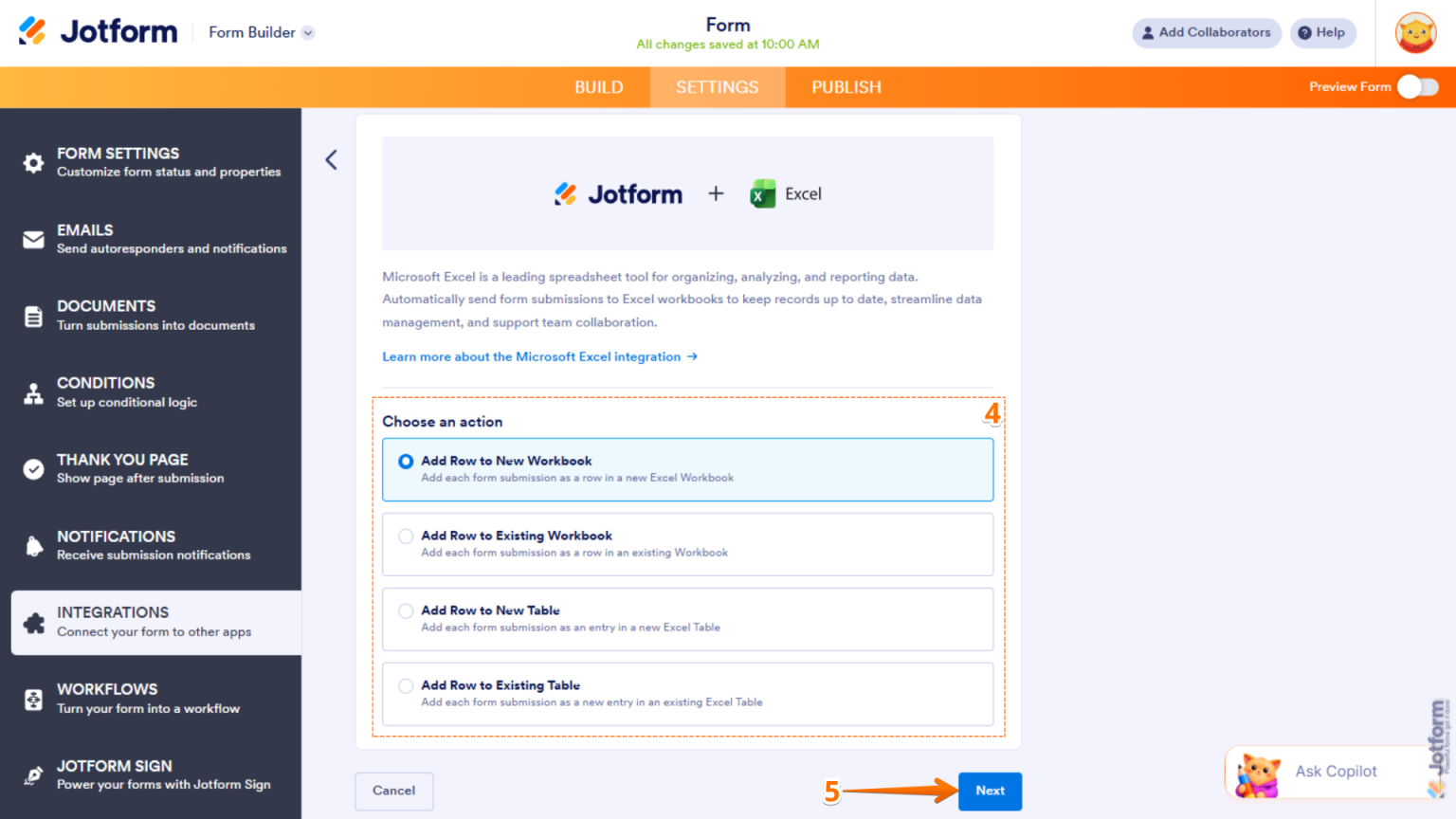 How to Integrate Your Form With Microsoft Excel (Exporting Jotform ...