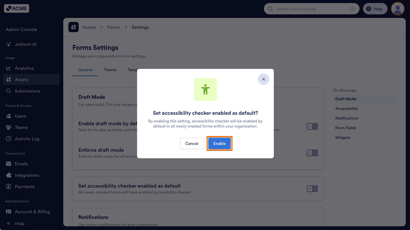 How to Enable Accessibility Checker for All Forms Image-5