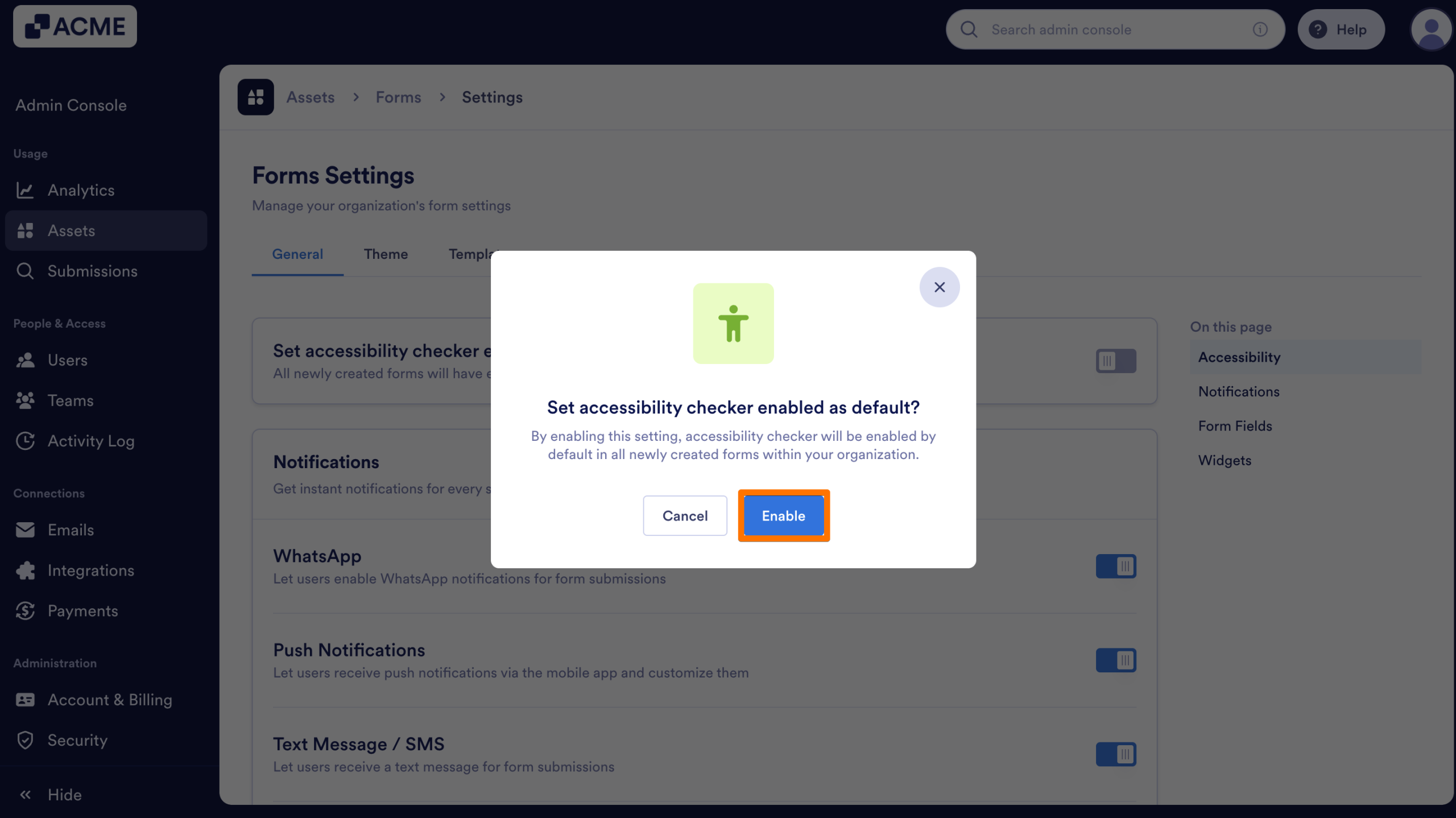 How to Enable Accessibility Checker for All Forms Image-5