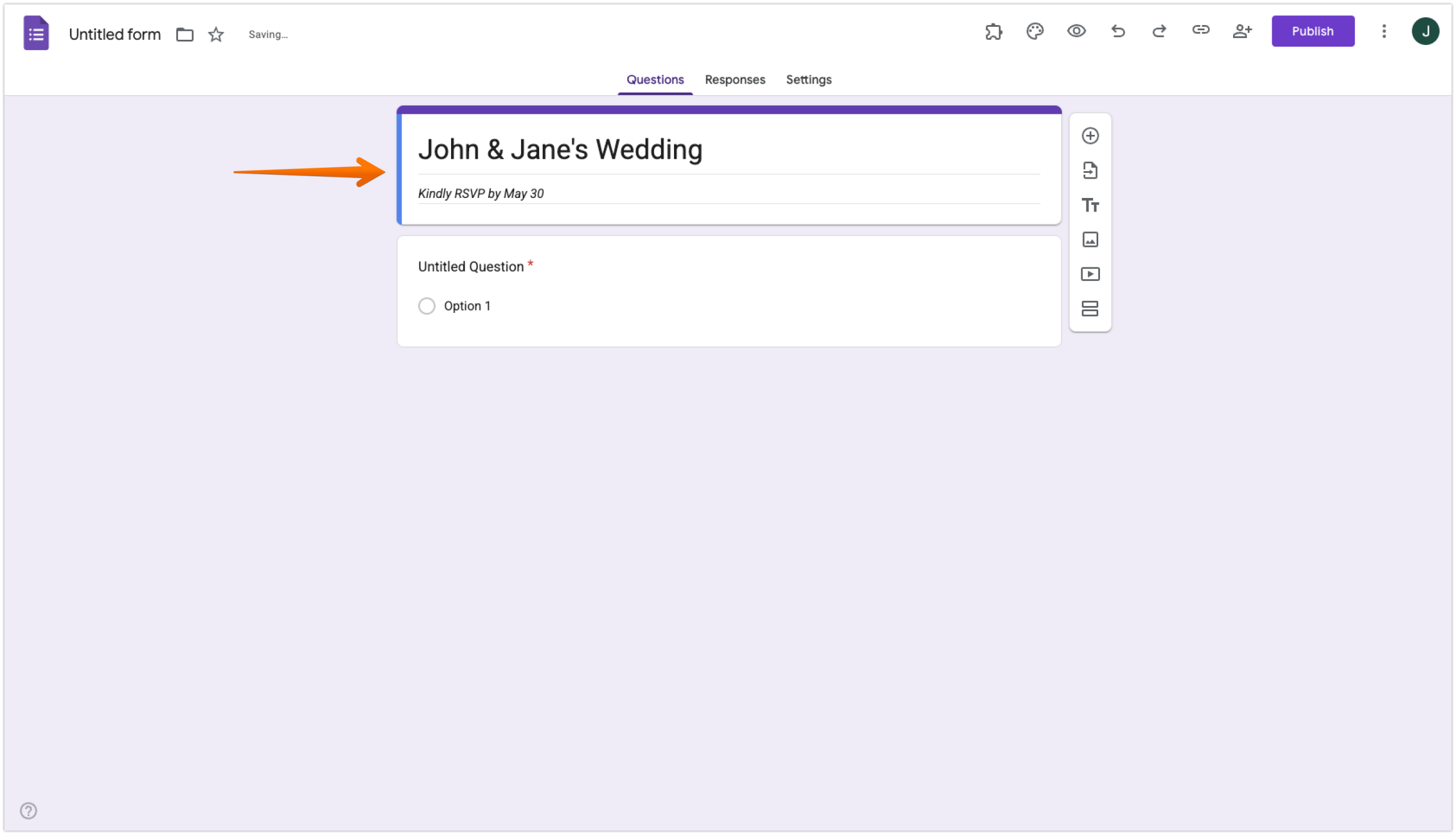 Google Forms Form Title and Description 