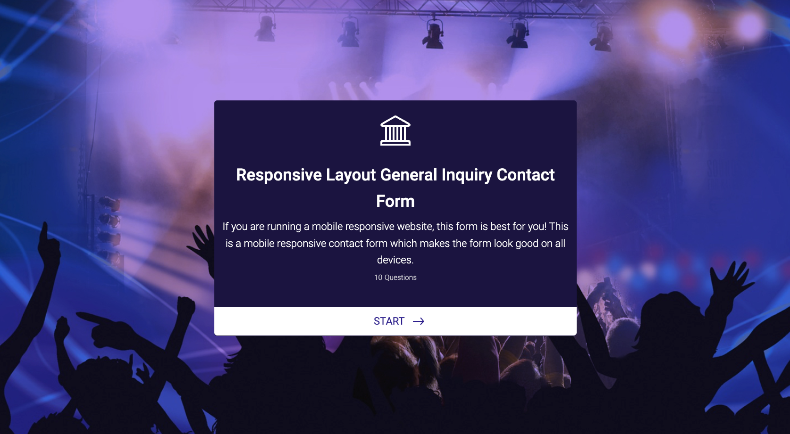 Responsive Layout General Inquiry Contact Form First Page Design Elements
