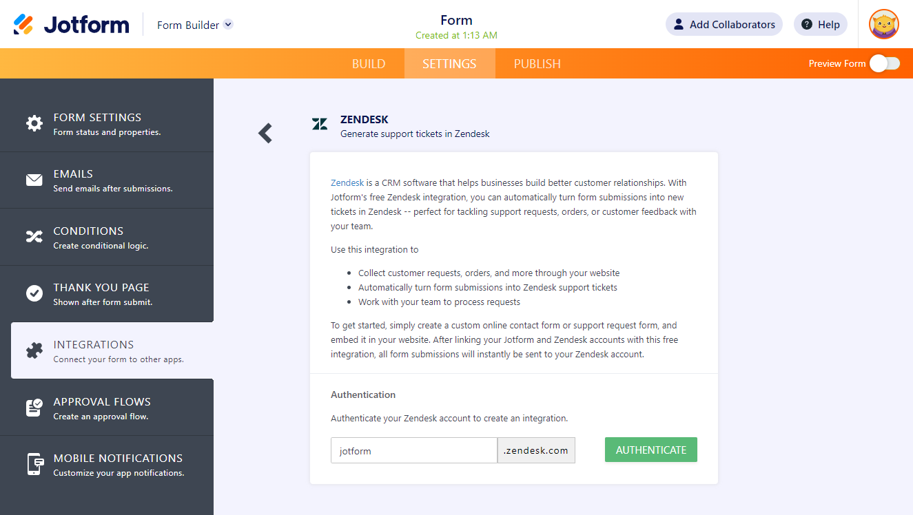 How to integrate Zendesk with Google Forms Image-2