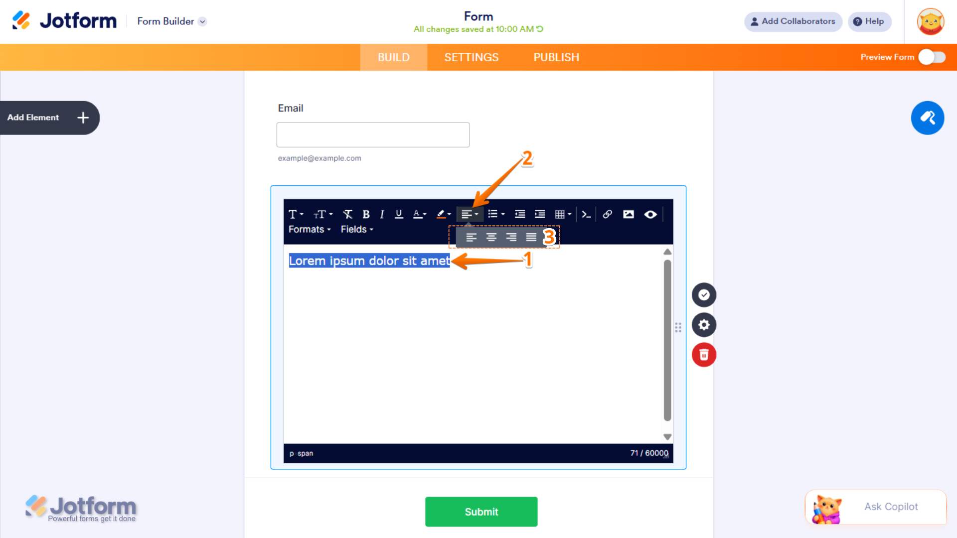 How to Add and Set up the Paragraph Element Image-12