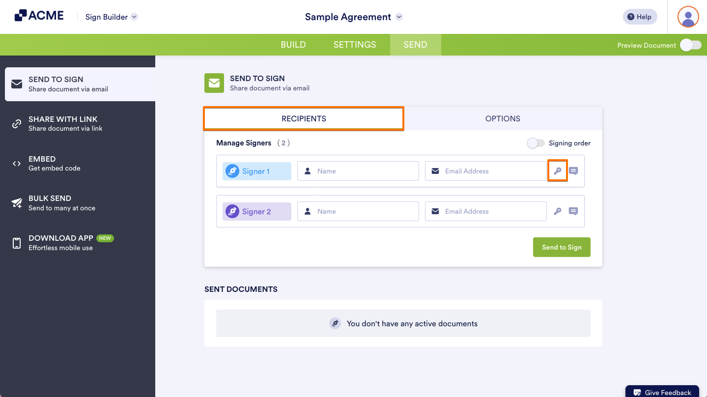 How to Set an Access Code for Your Sign Documents Image-2