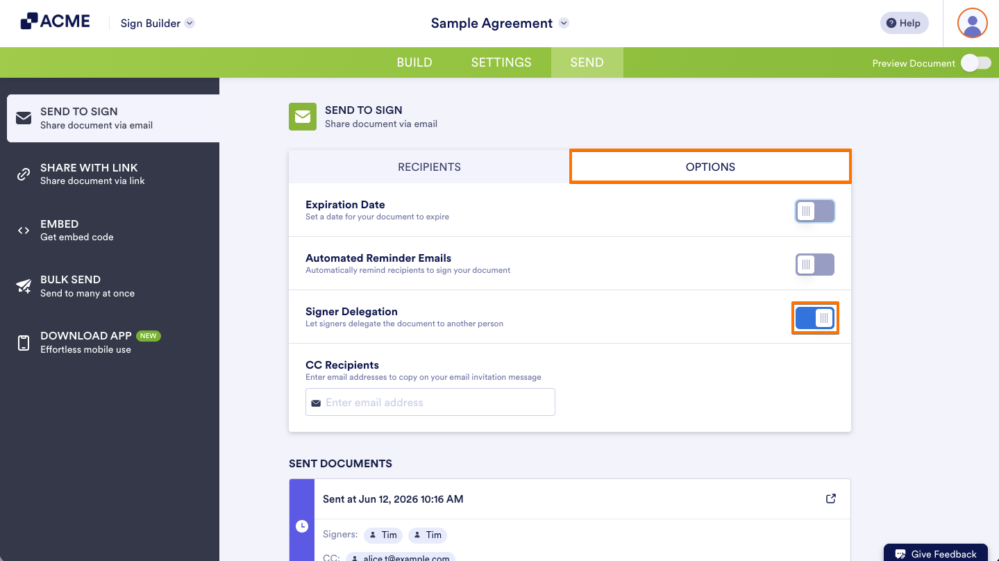 How to Allow Signers to Delegate the Document to Other Signers Image-2