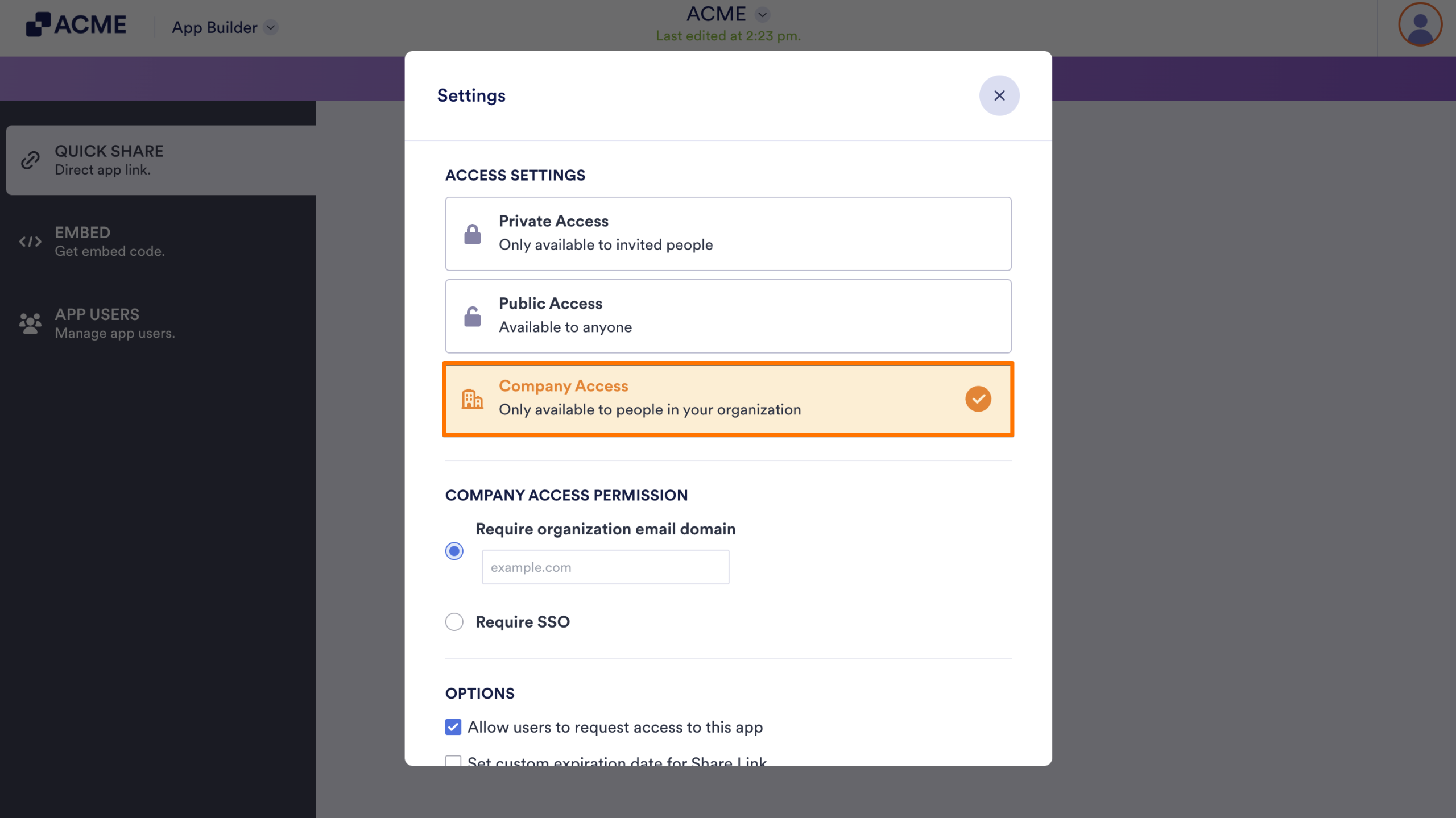 How to Set Your App Exclusive to an Organization With Apps Image-2