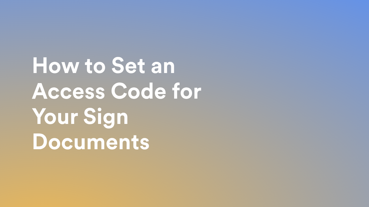Sign Documents