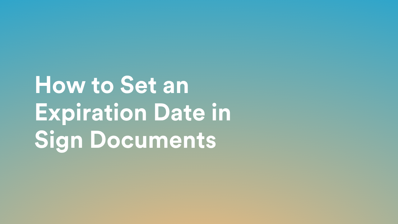 Sign Documents