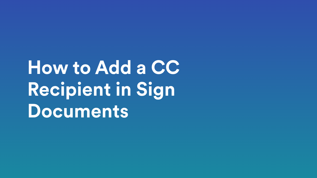 Sign Documents
