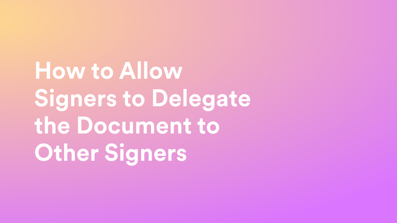 Sign Documents