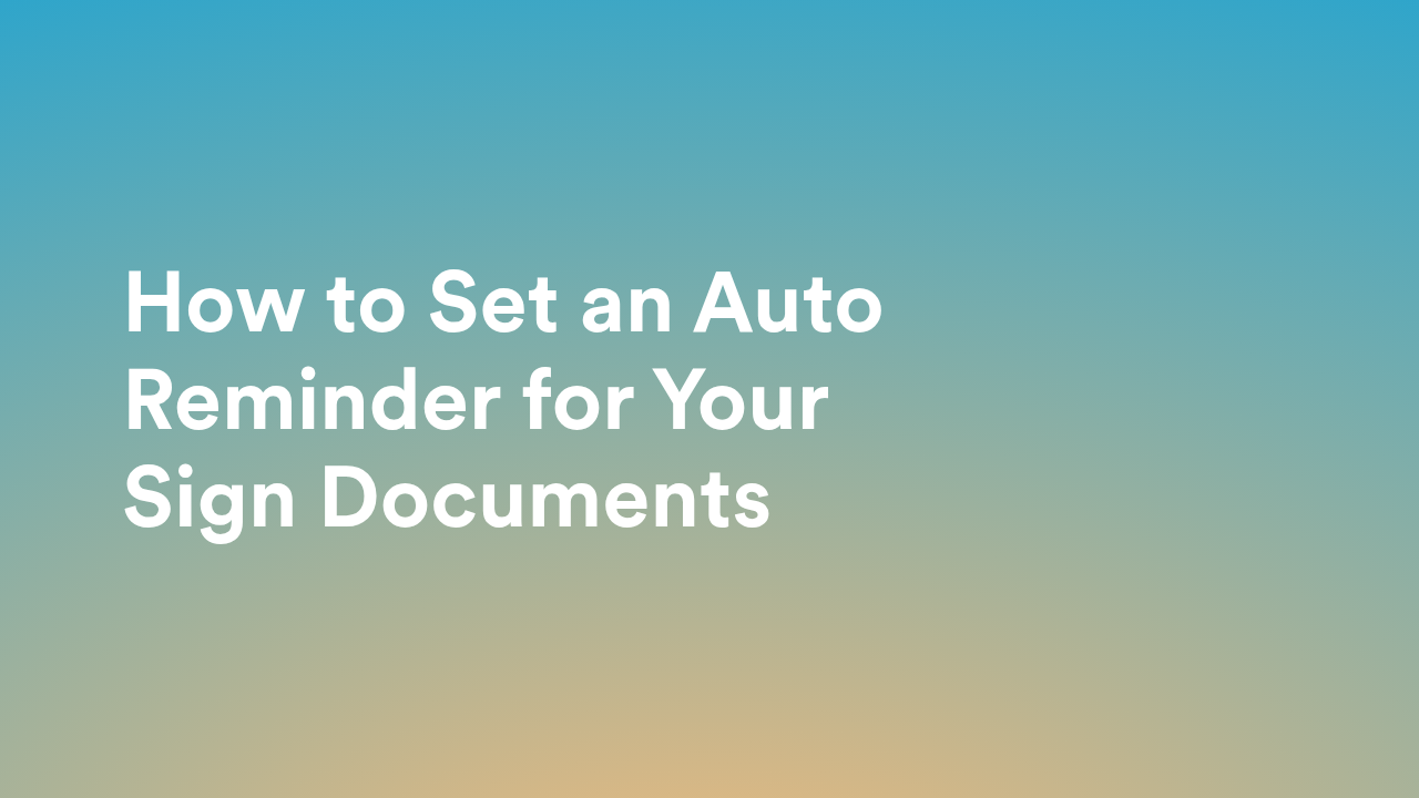 Sign Documents