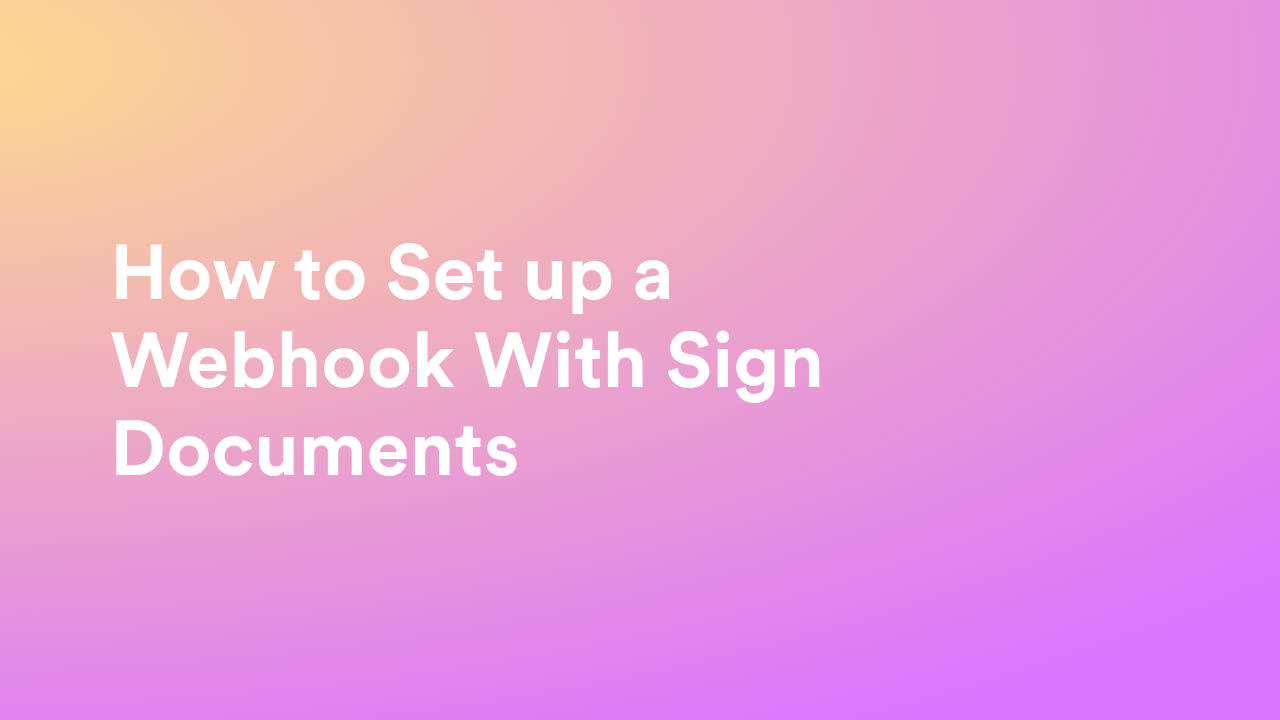 Sign Documents
