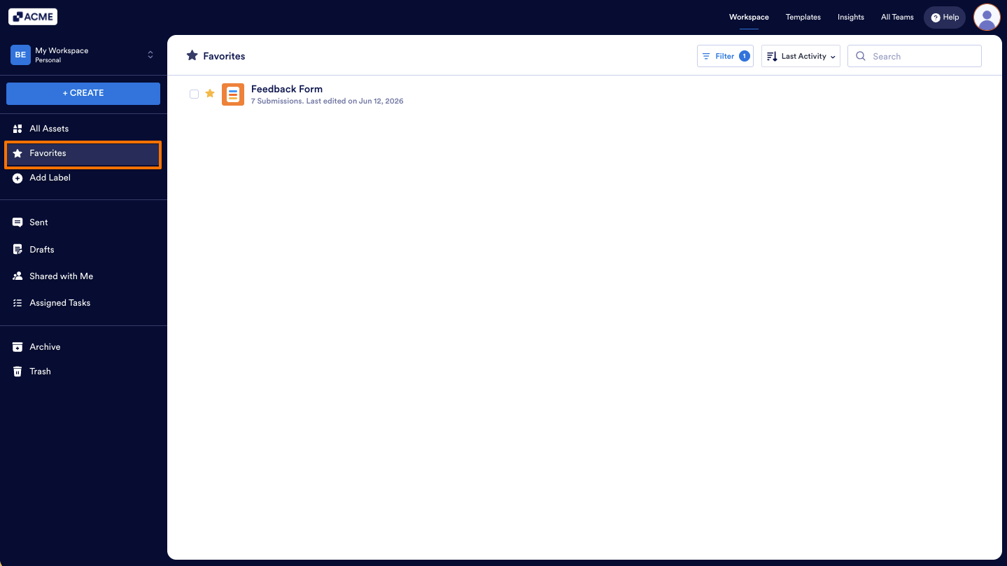 How to Add an Asset to Favorites? Image-2
