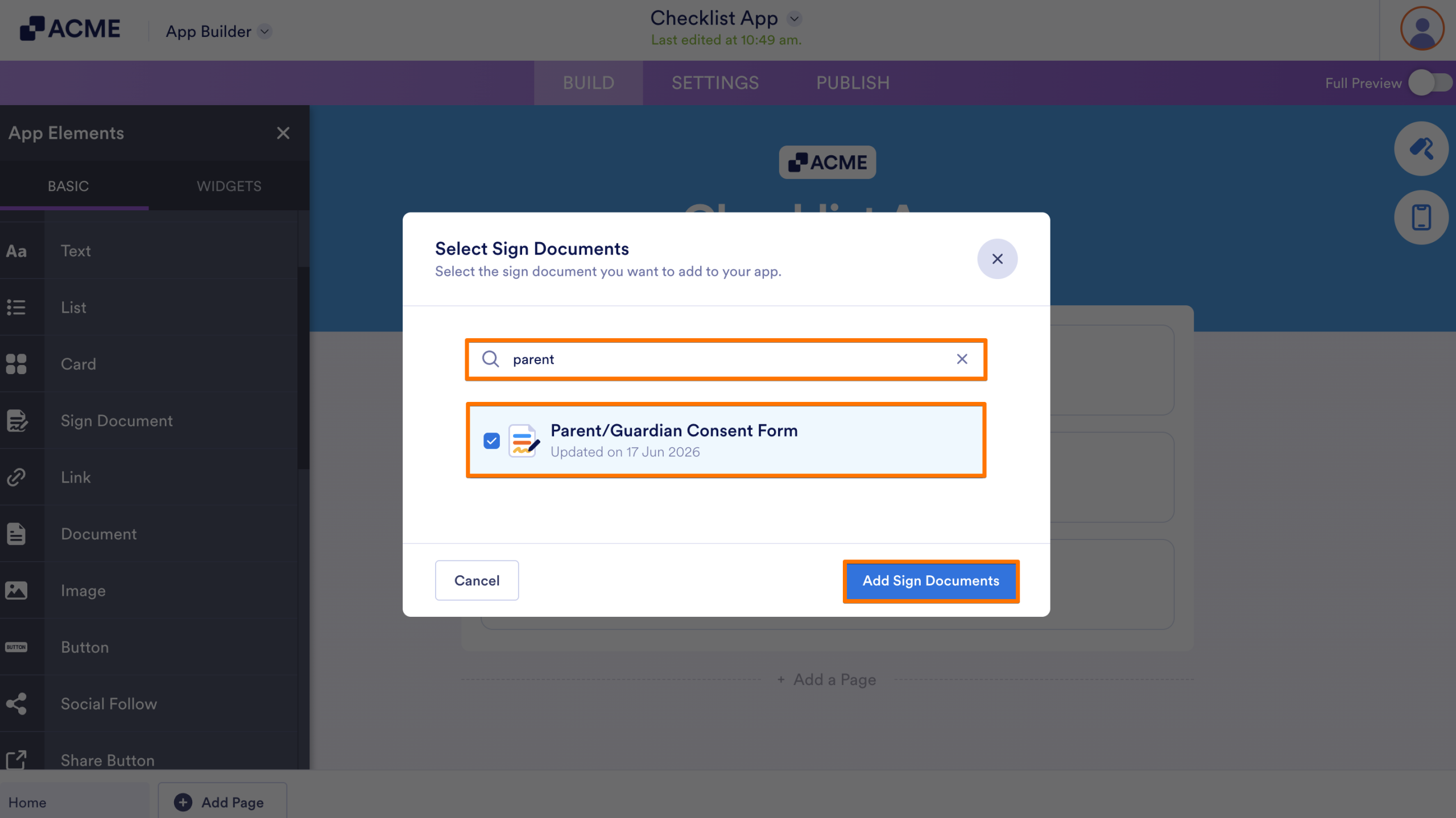 Adding Electronic Signature on the App Builder Image-1