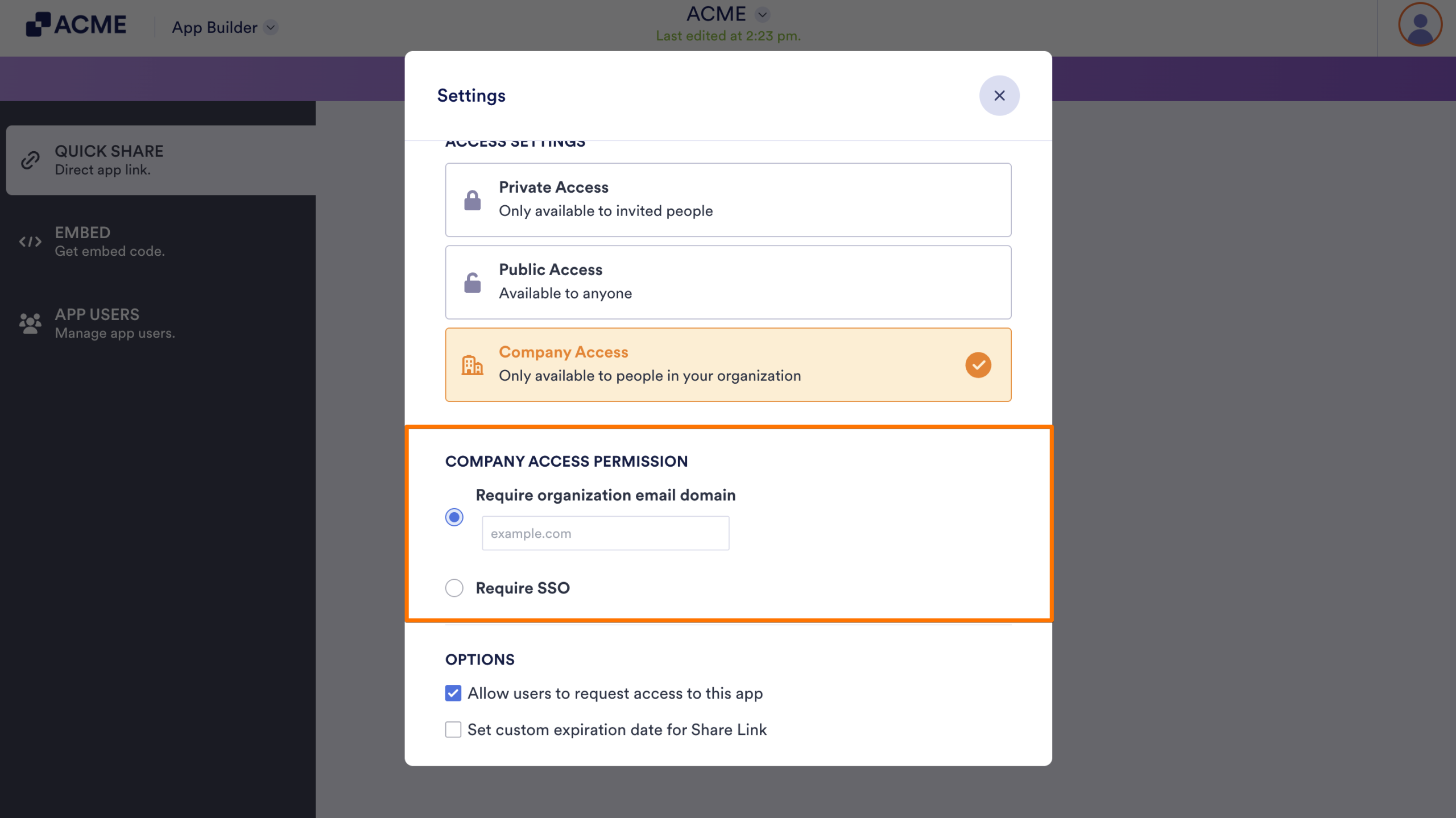 How to Set Your App Exclusive to an Organization With Apps Image-3