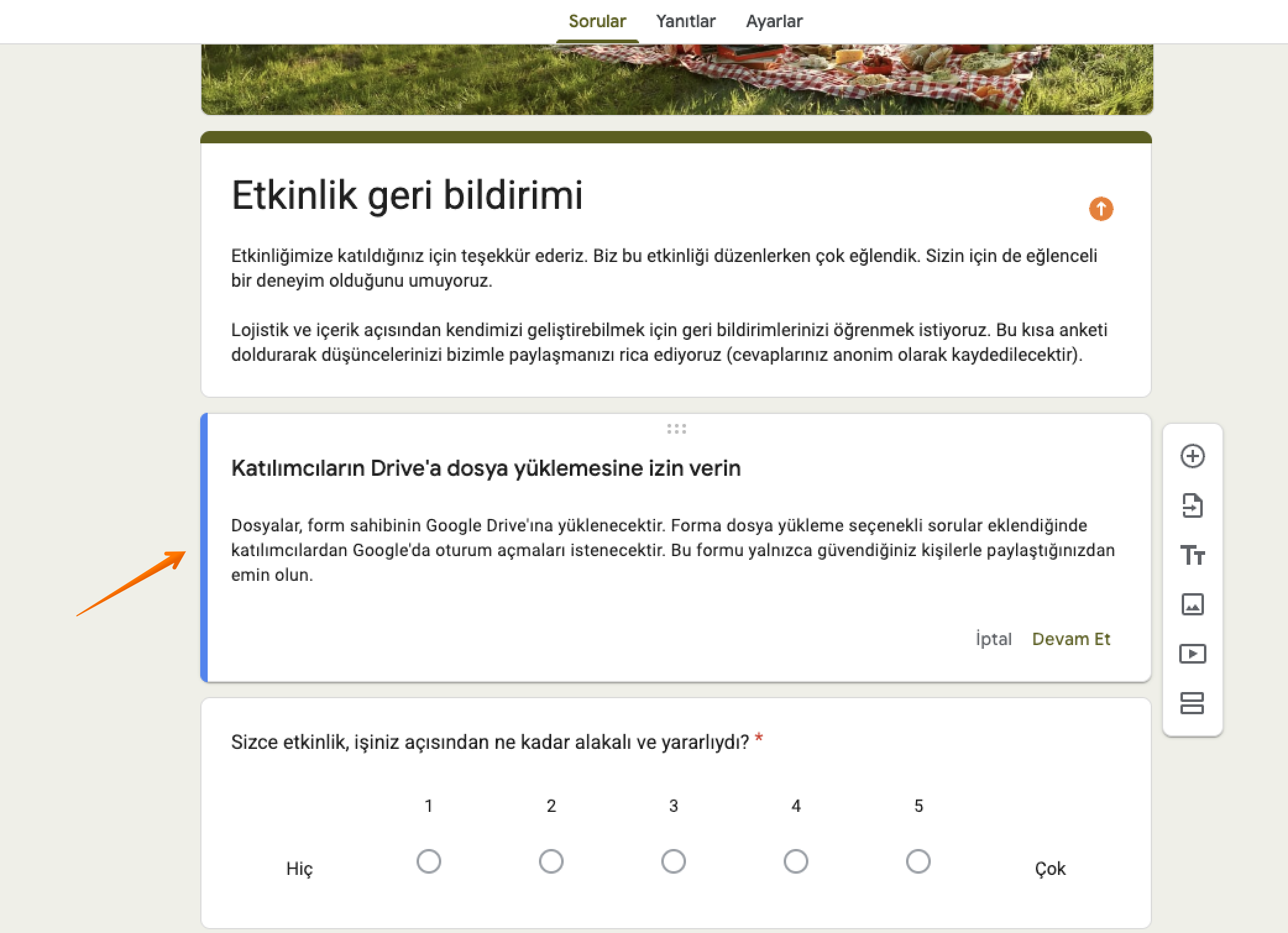 Google Formlar Dosya Yükleme Oturum Açma Uyarısı