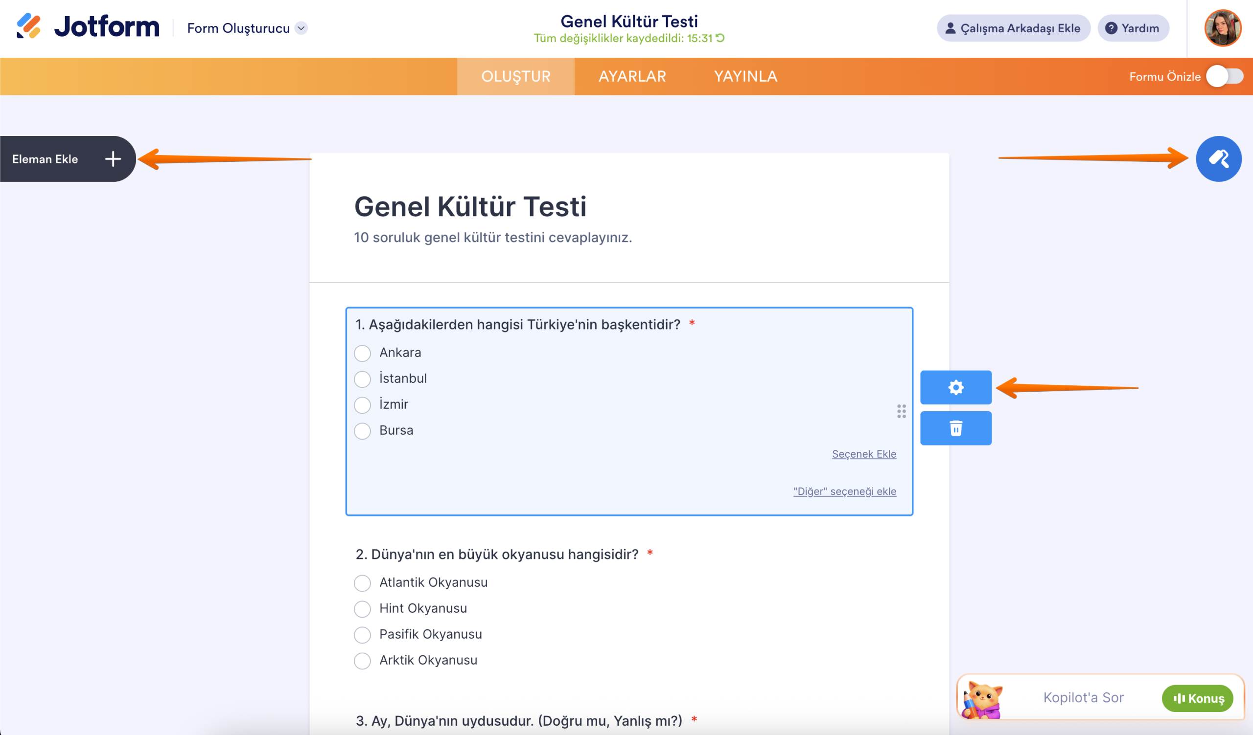 Jotform Form Oluşturucu Form Özelleştirme Seçenekleri