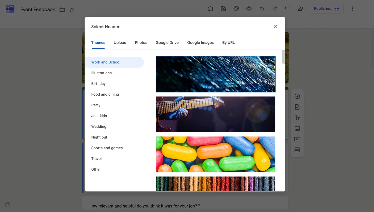Gambar header Google Forms: ukuran, rasio, dan lainnya (2026) Image-2