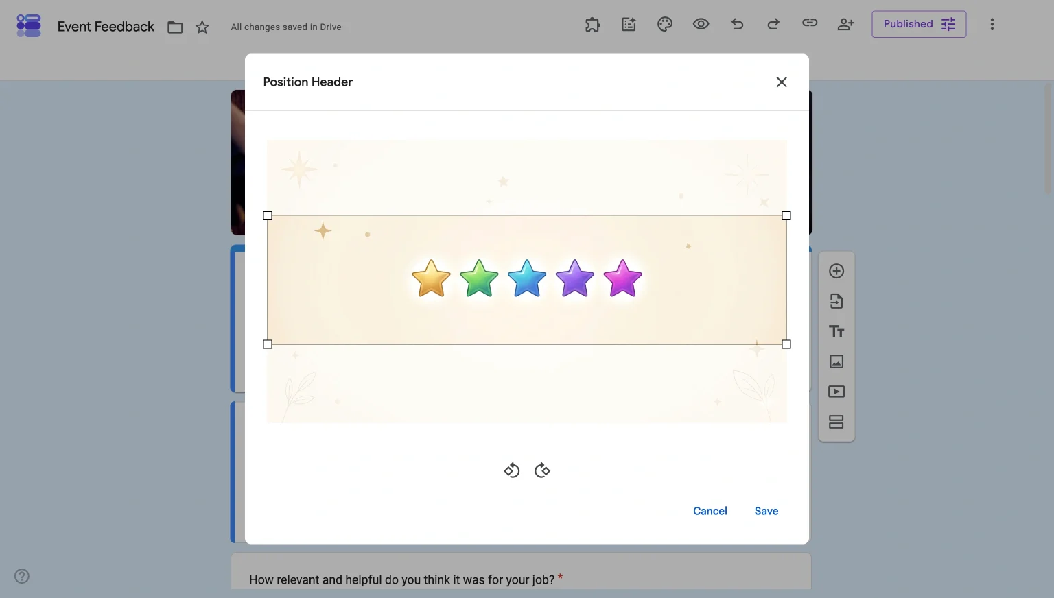 Gambar header Google Forms: ukuran, rasio, dan lainnya (2026) Image-3