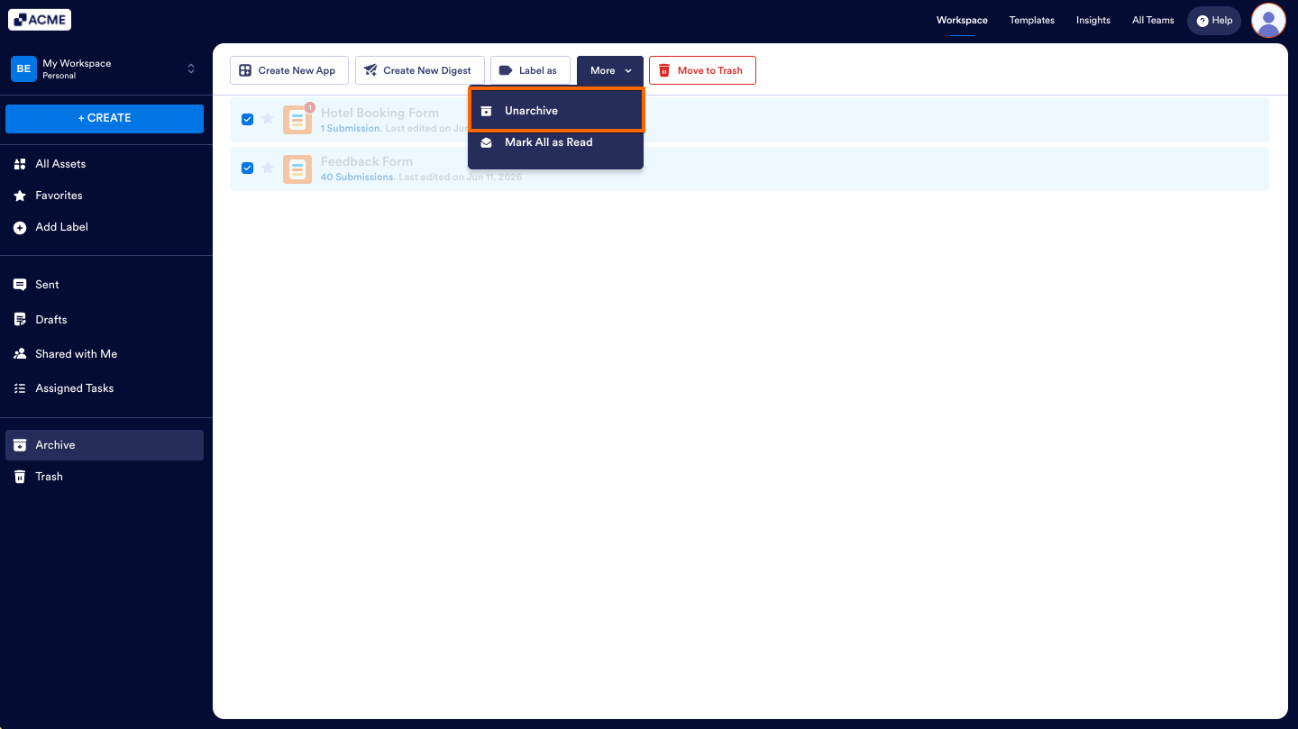 How to Move Your Forms into Archive and Manage Them Image-13