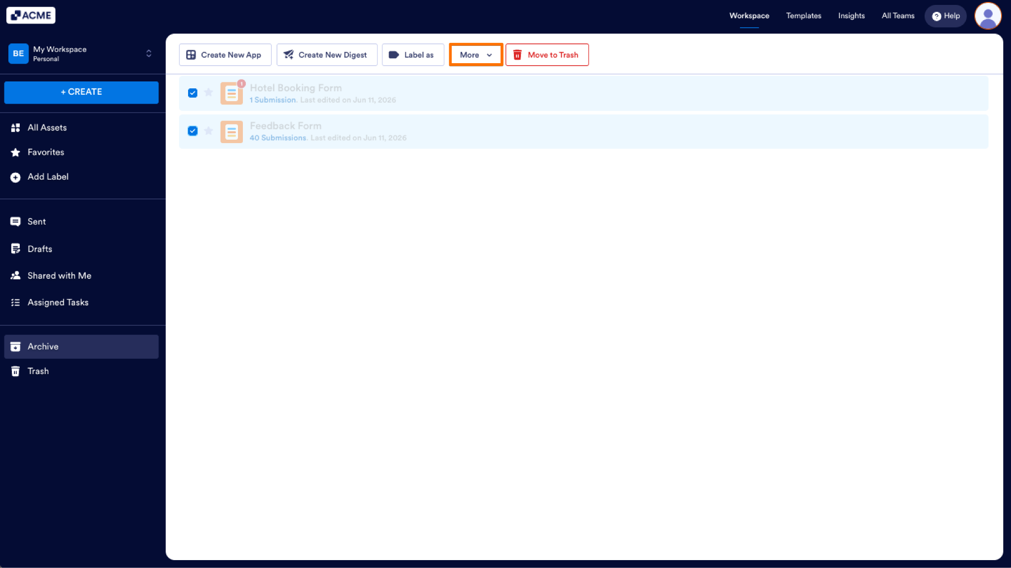 How to Move Your Forms into Archive and Manage Them Image-12