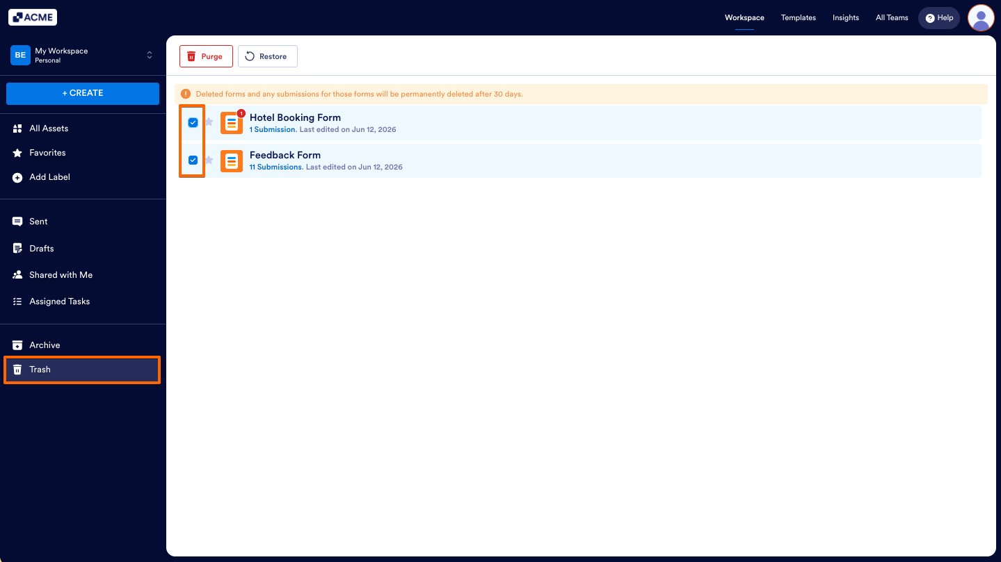 How to Move Your Forms into Trash and Manage Them? Image-6