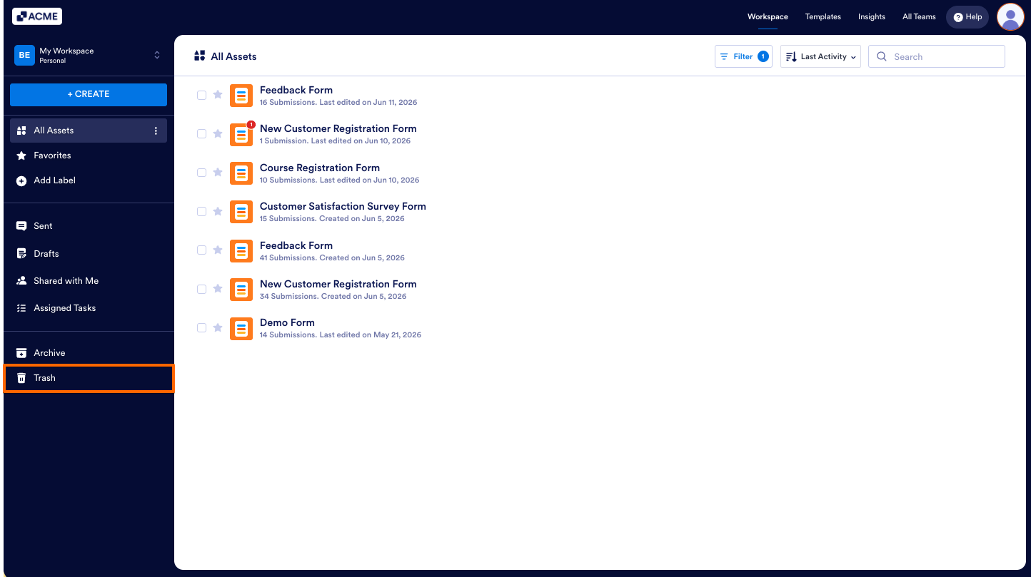 How to Move Your Forms into Trash and Manage Them? Image-4
