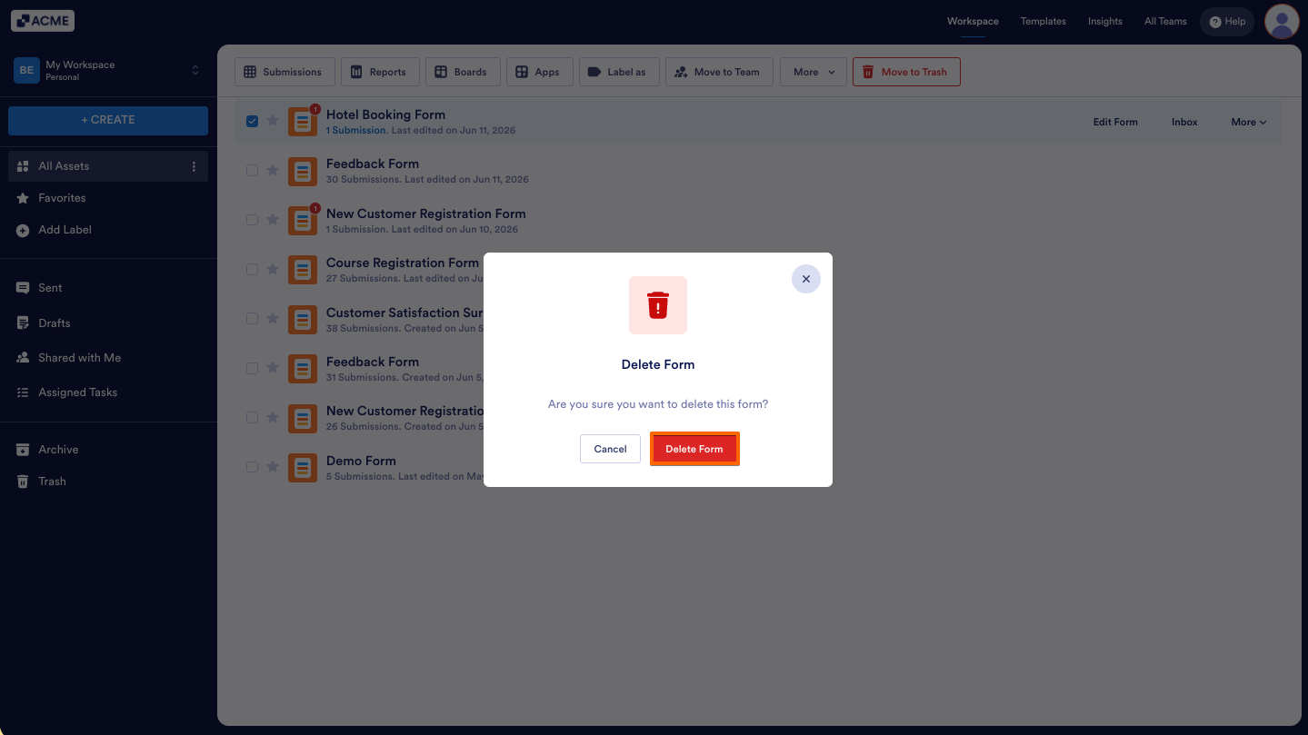 How to Move Your Forms into Trash and Manage Them? Image-3