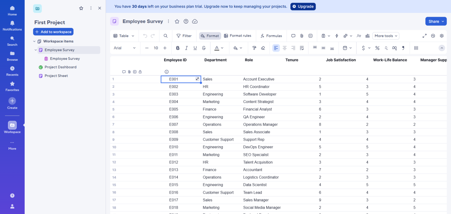 Smart Survey Example How to create a survey in Smartsheet | Jotform Blog