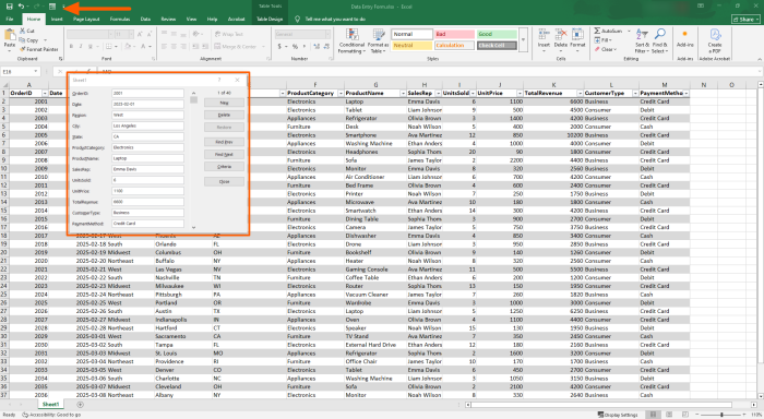 How to create a data entry form in Excel | Jotform Blog