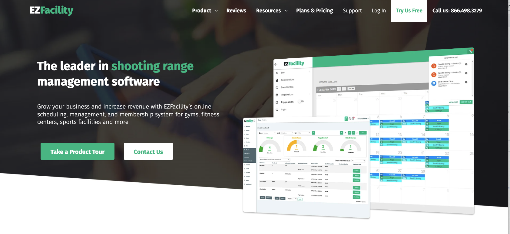 EZFacility Landing Page