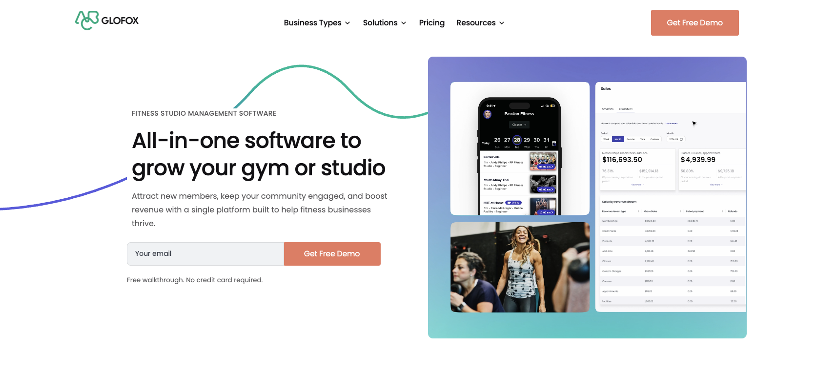 Glofox Landing Page