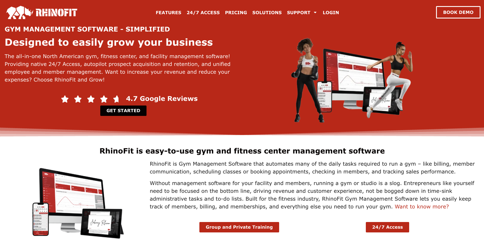 RhinoFit Landing Page
