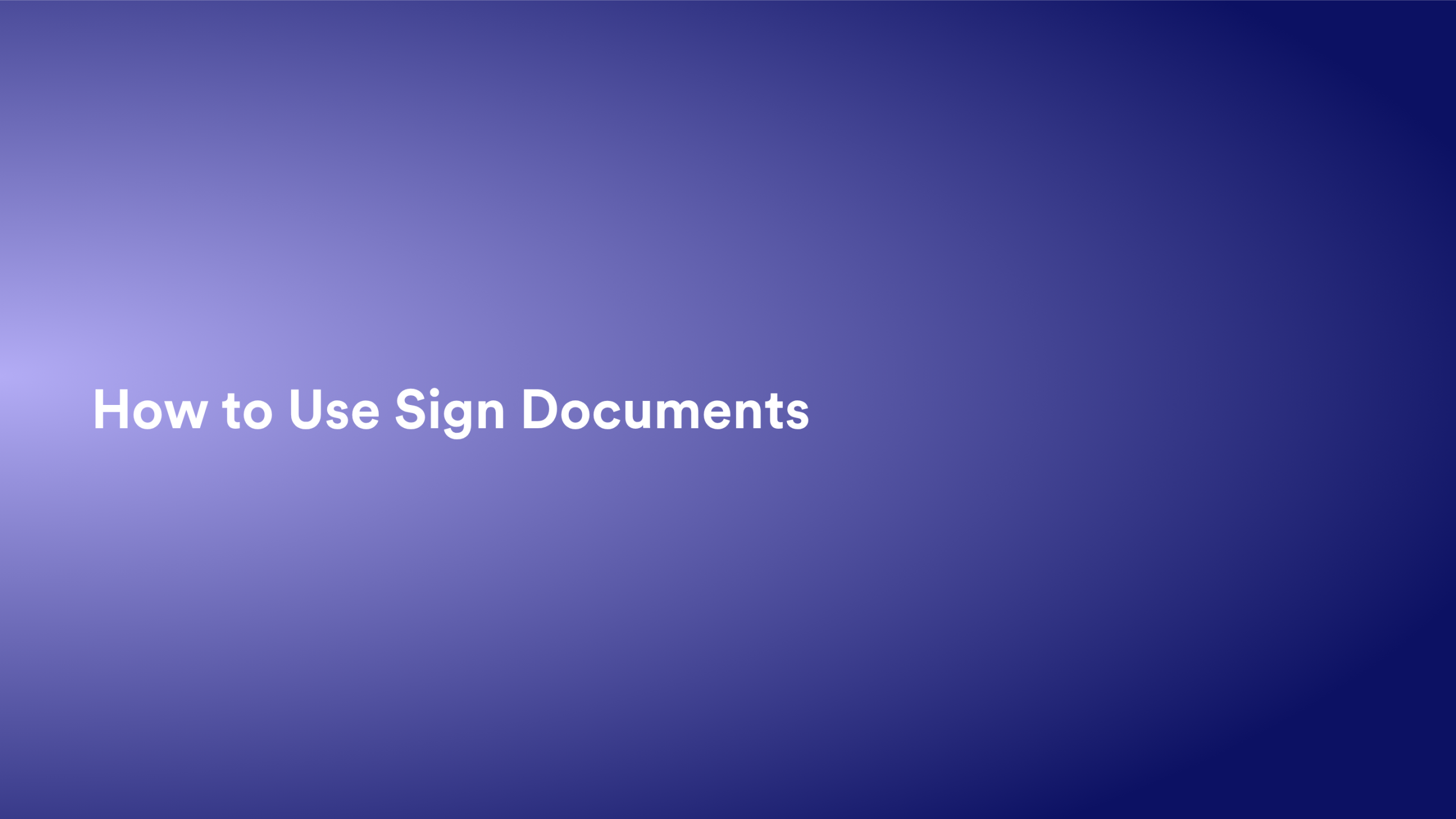 This video about from: How to Use Sign Documents