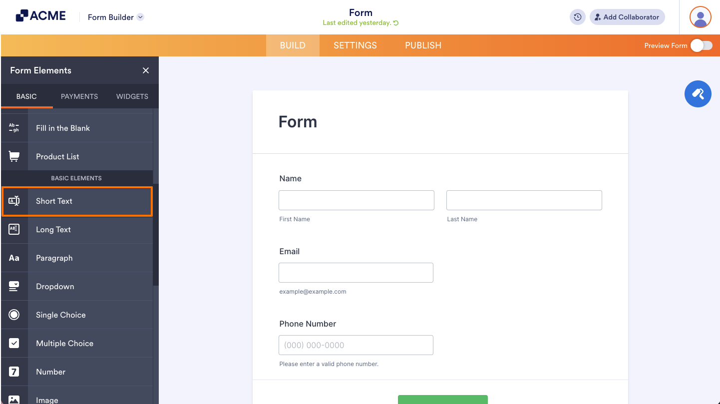 How to Set Up Regular Expression (Regex) Validation for the Short Text Element Image-2