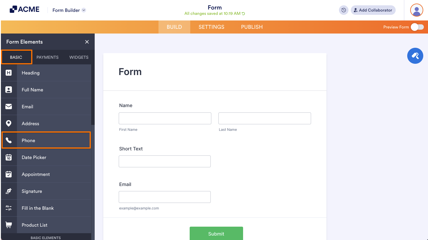 How to Add and Set up the Phone Element on Your Form Image-2