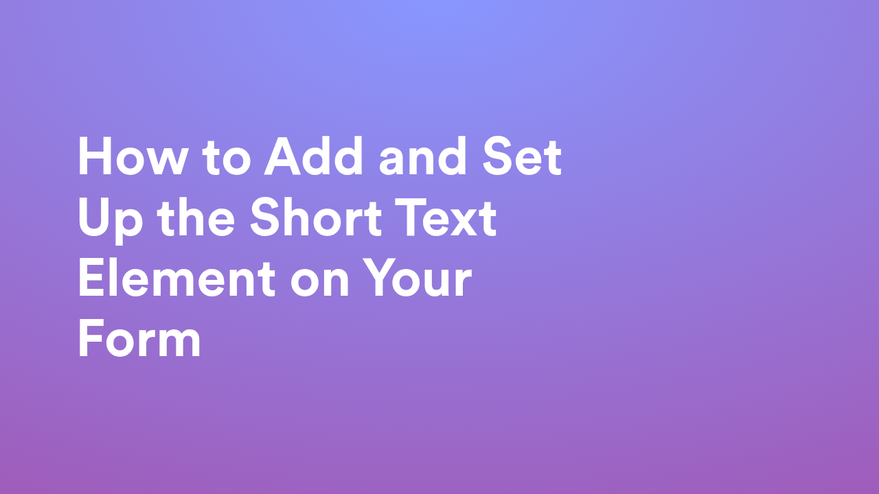 Create Forms