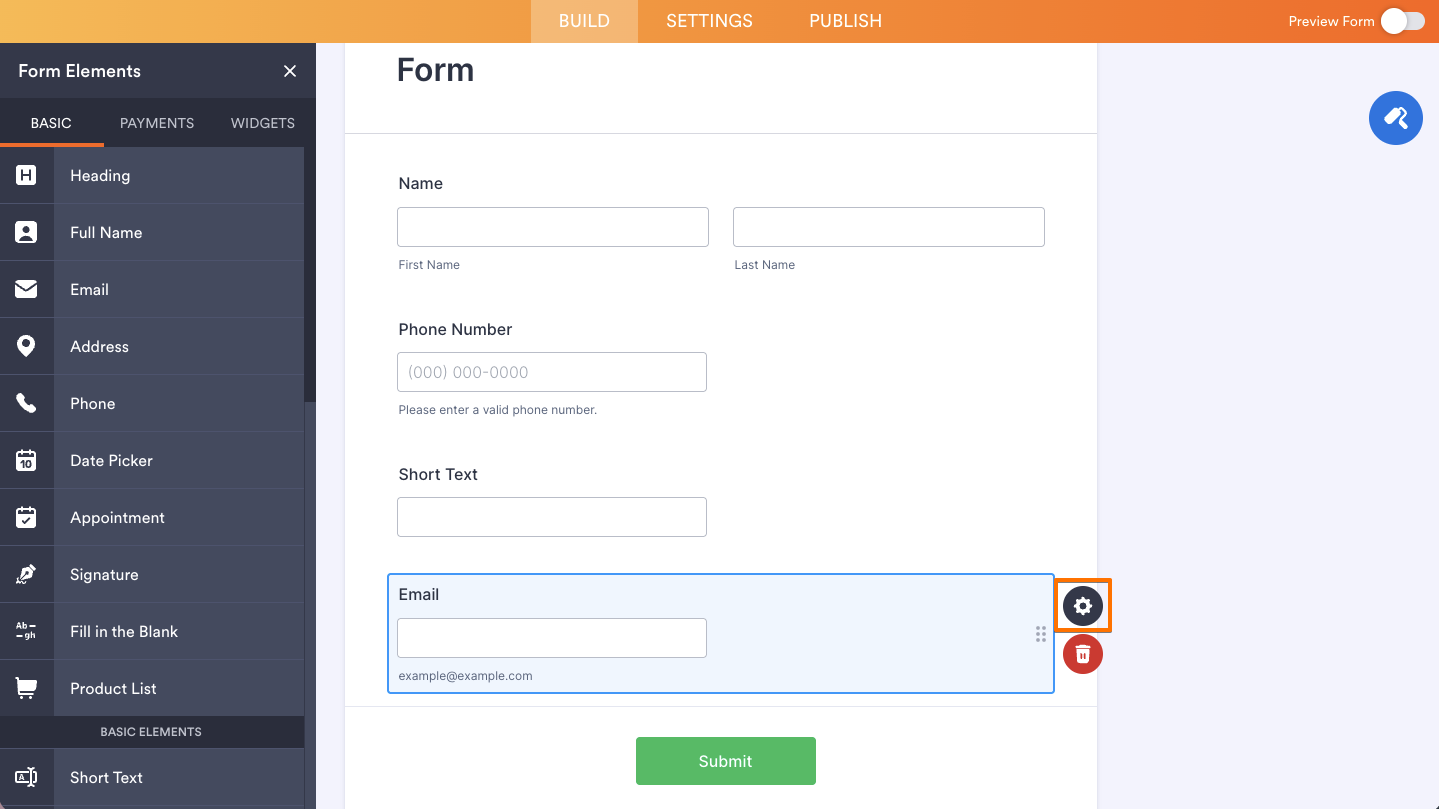How to Add and Set Up the Email Element on Your Form Image-3