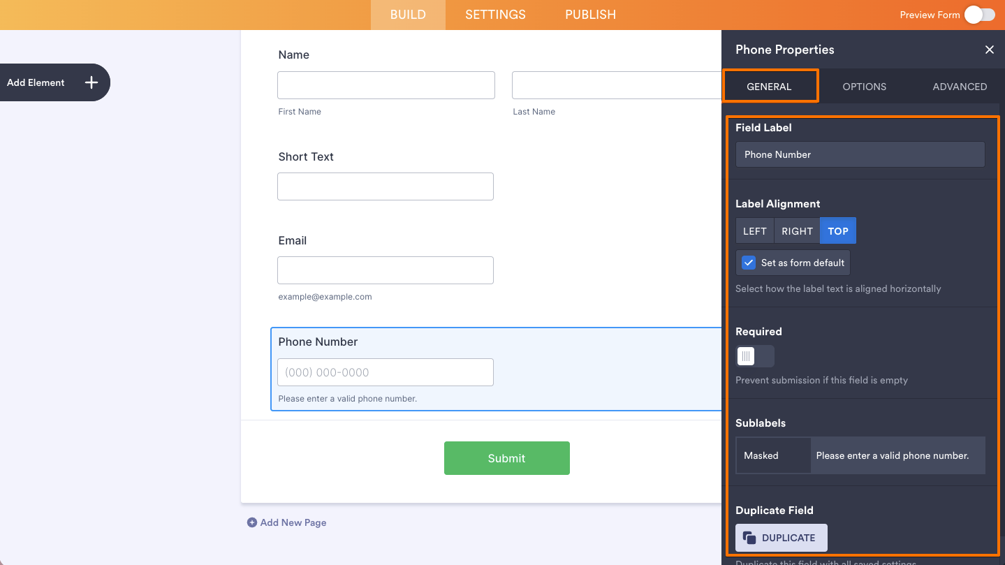 How to Add and Set up the Phone Element on Your Form Image-4