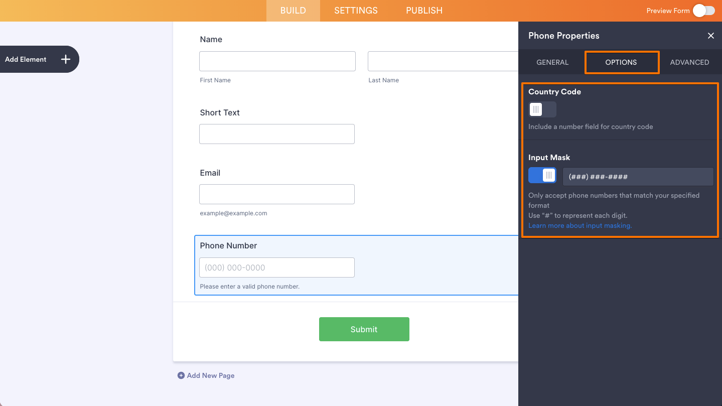 How to Add and Set up the Phone Element on Your Form Image-5
